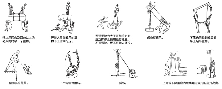 手拉葫芦违反安全规则操作典型事例